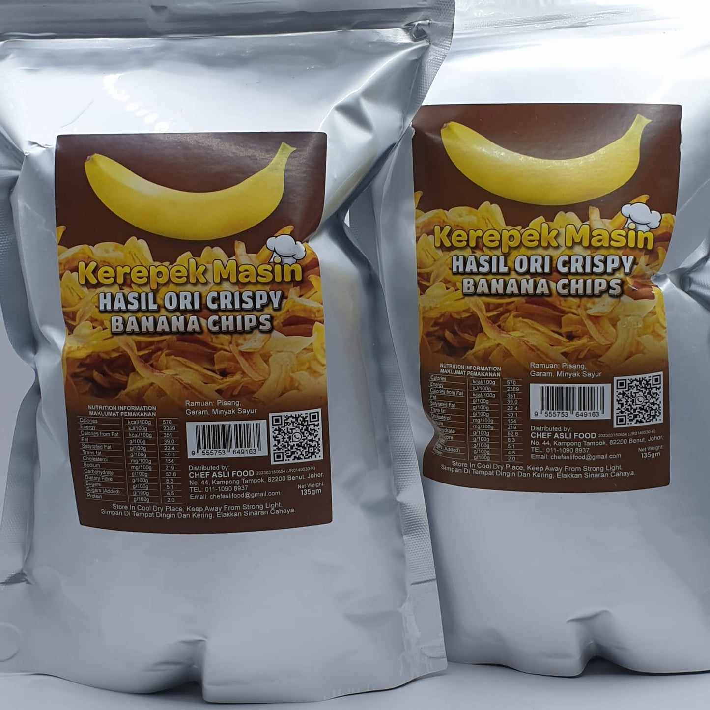 Banana Chips Hasil Ori Crispy / Banana Chonky Chips / WOH Banana Chips