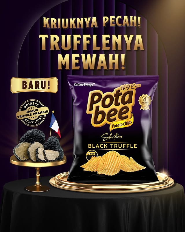 Potabee Potato Chips (Black Truffle)