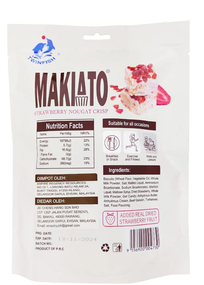 Makiato Strawberry Nougat Crisp