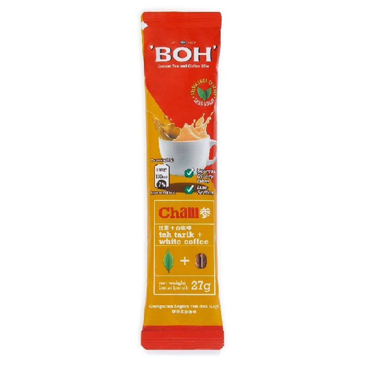 Boh Cham (Teh Tarik + White Coffee)
