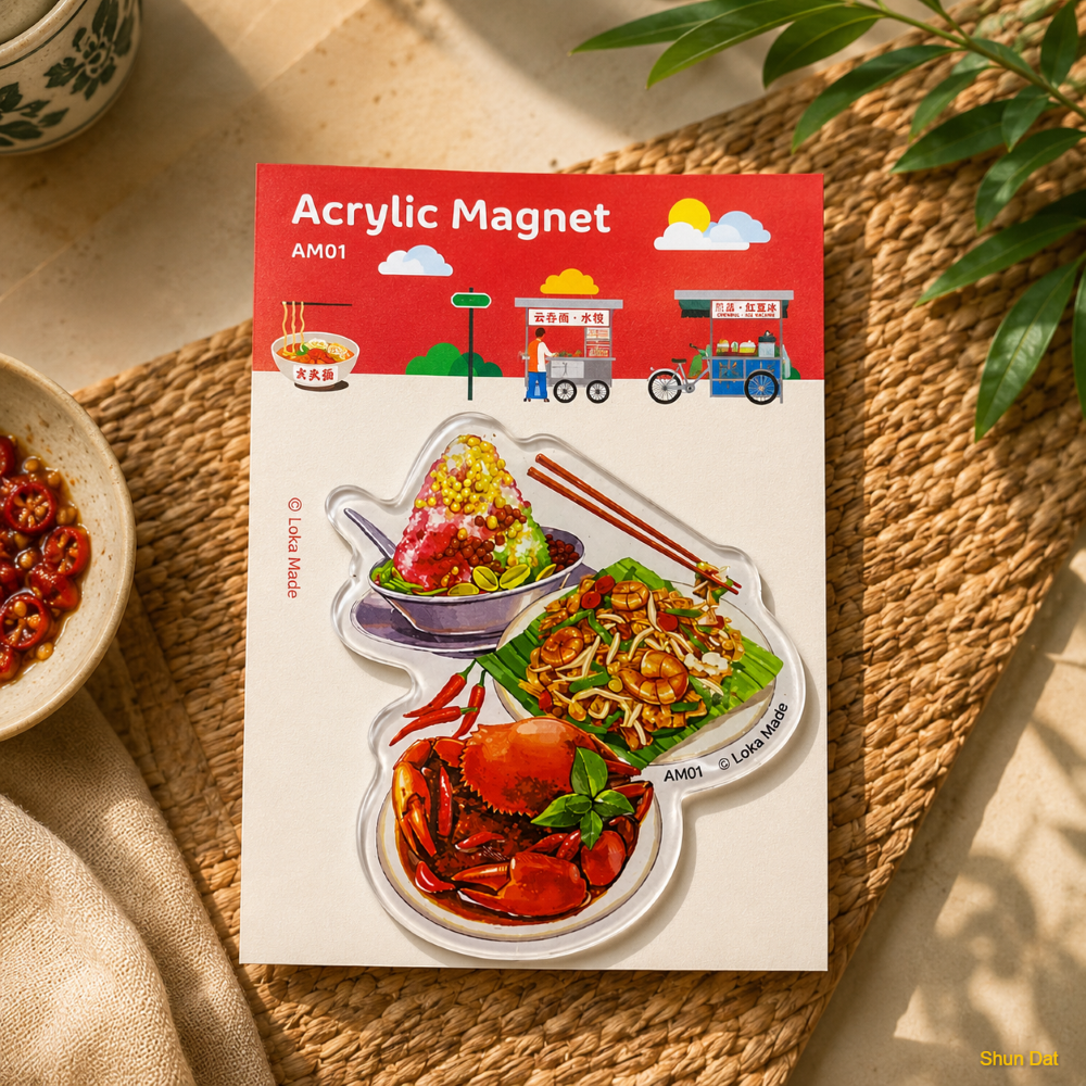 Acrylic Food Magnet Souvenir – Singapore Heritage Collection
