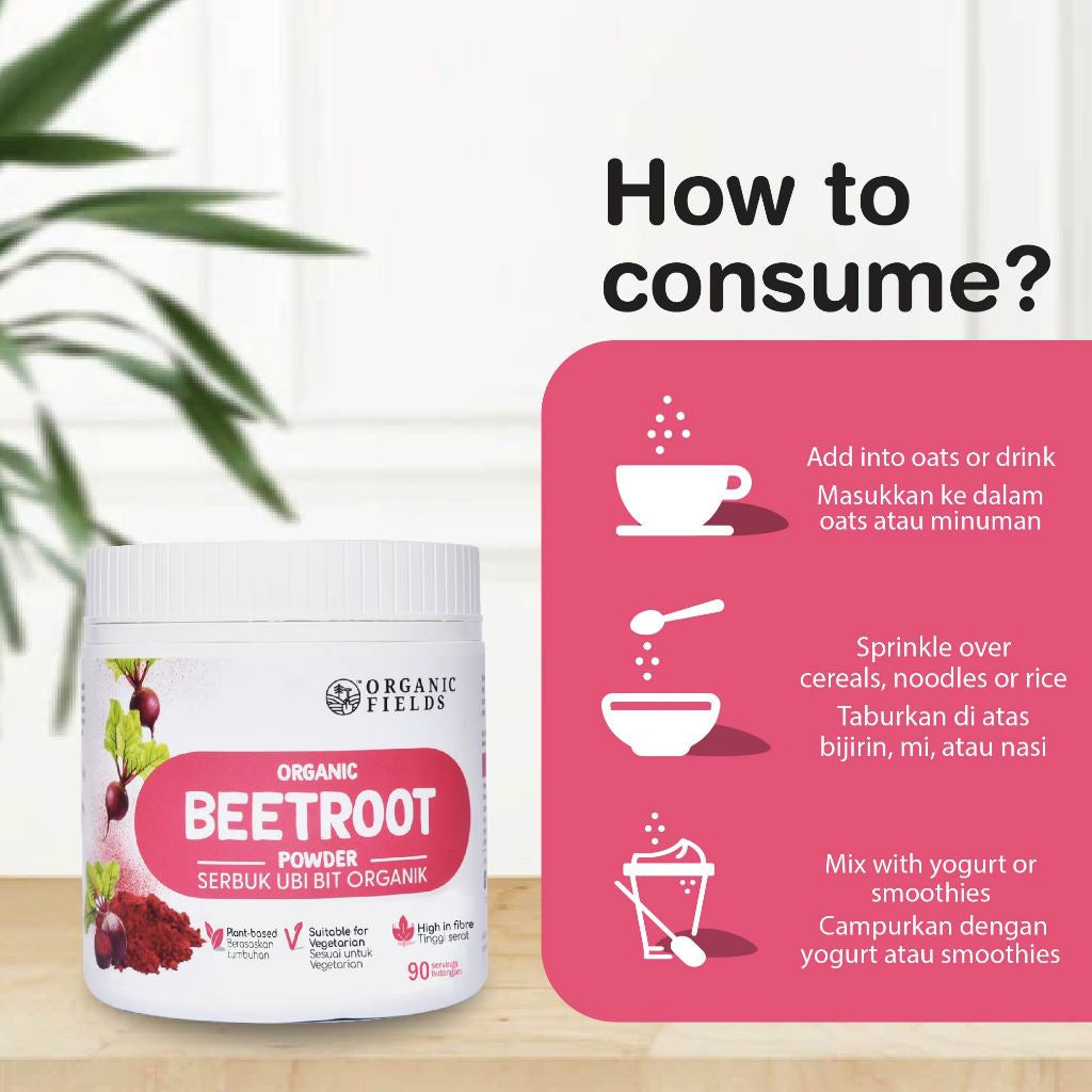 Organic Beetroot Powder (Organic Fields Brand)