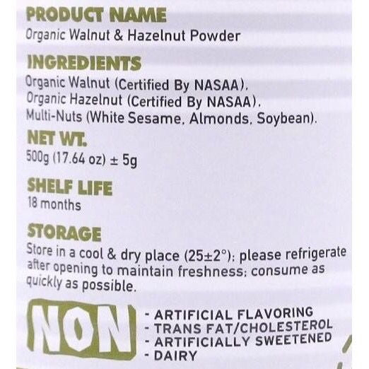Earth Organic Walnut & Hazelnut Powder 500g