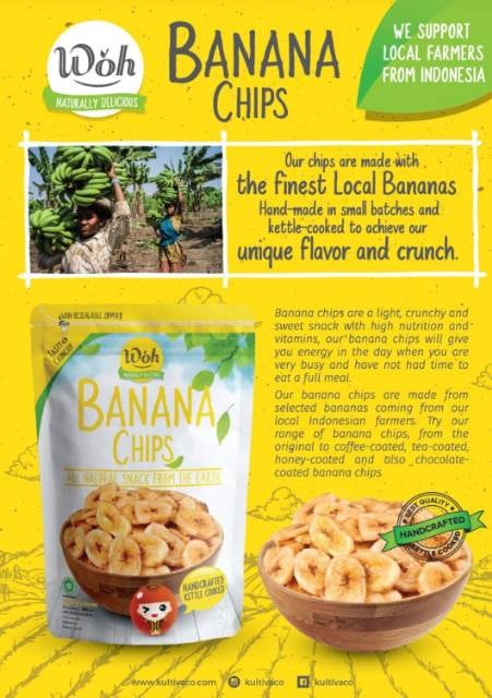 Banana Chips Hasil Ori Crispy / Banana Chonky Chips / WOH Banana Chips
