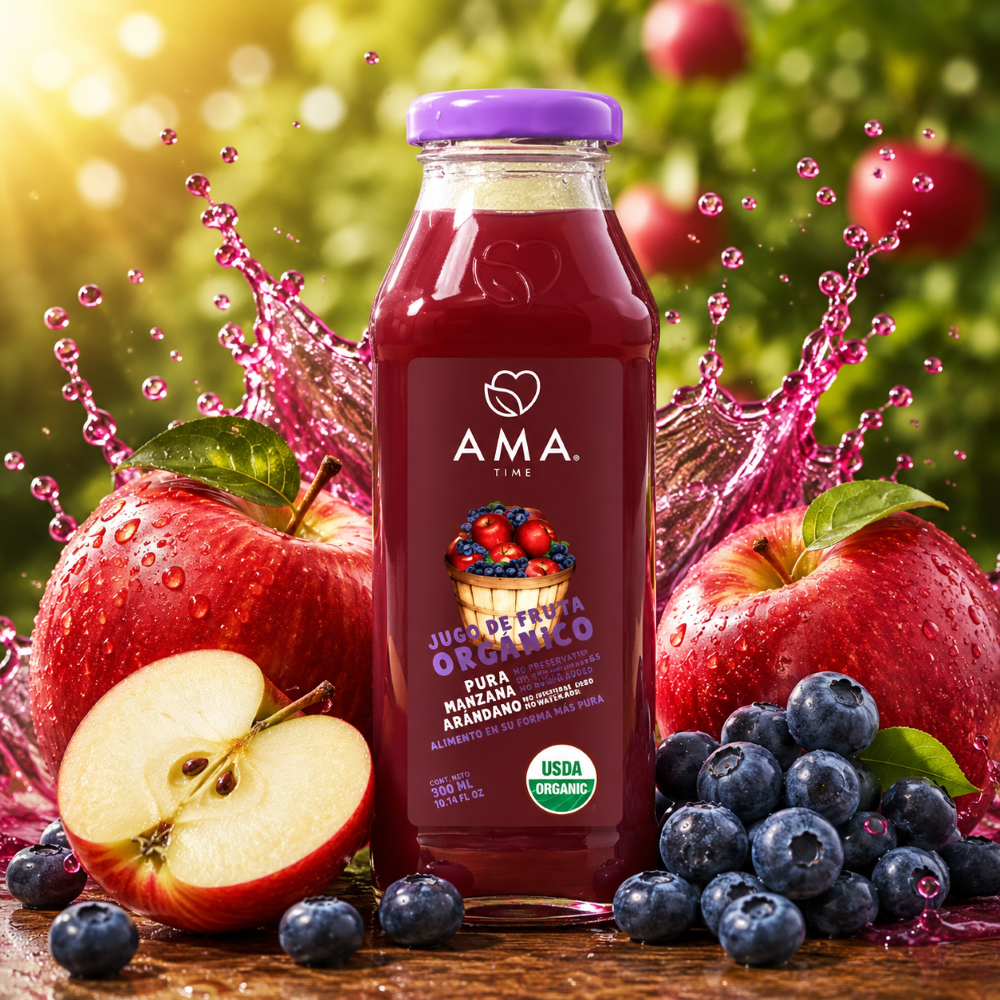 AMA Time Organic Apple & Kiwi Juice and Product