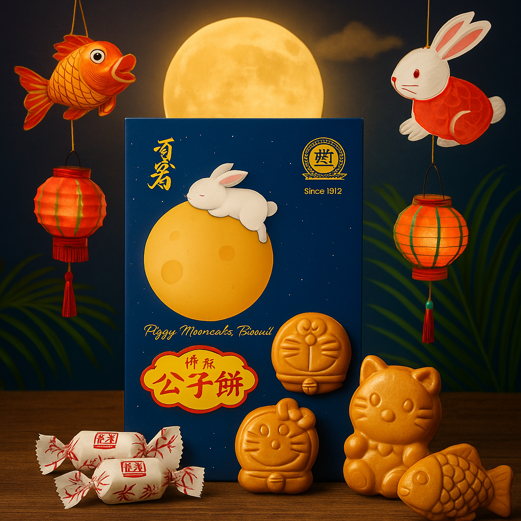 Ipoh Traditional Handmade Piglet Mooncake Biscuit Mid-Autumn (6pcs)