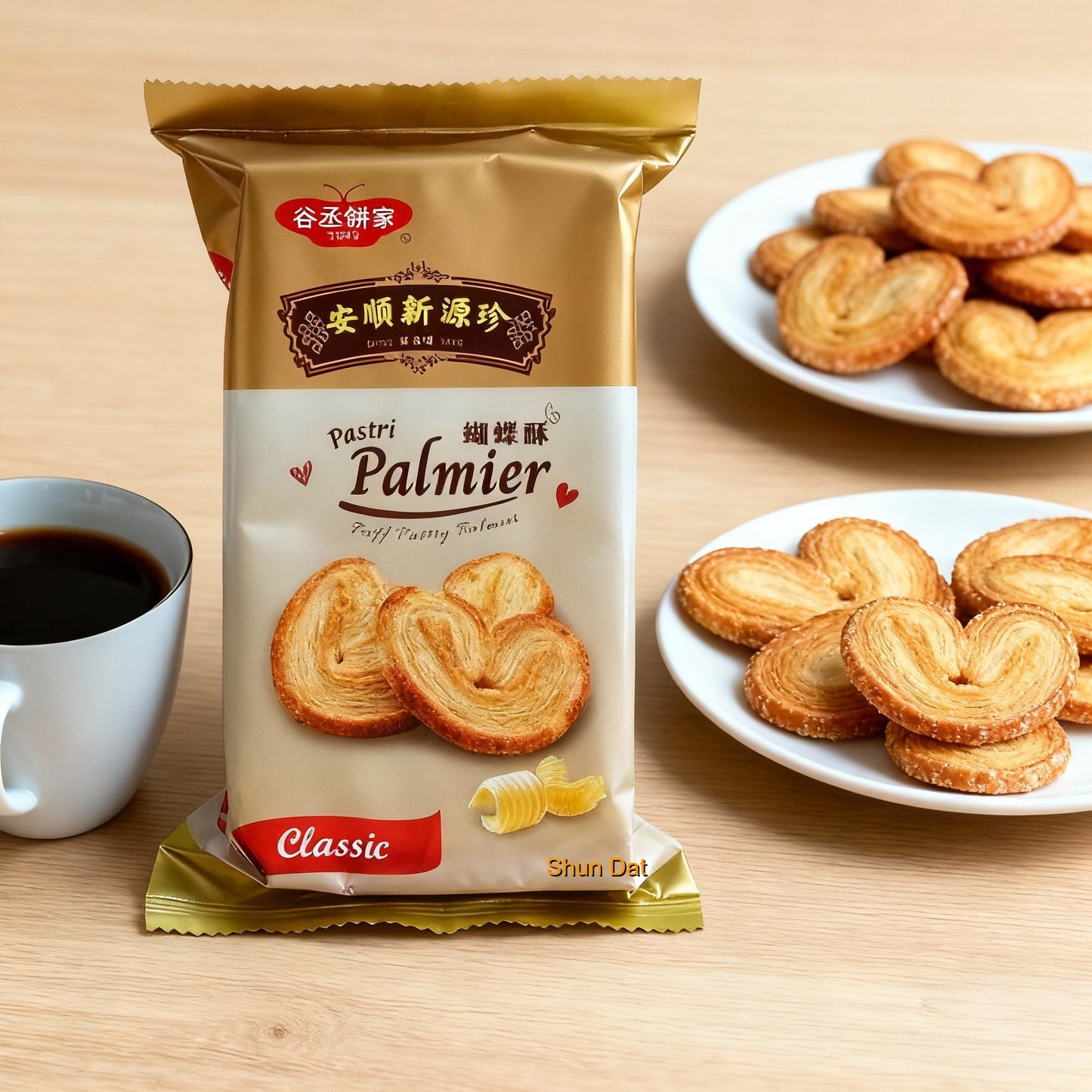 Ta Sin Guan Tin Classic Palmier Buttery Crispy Butterfly Pastry