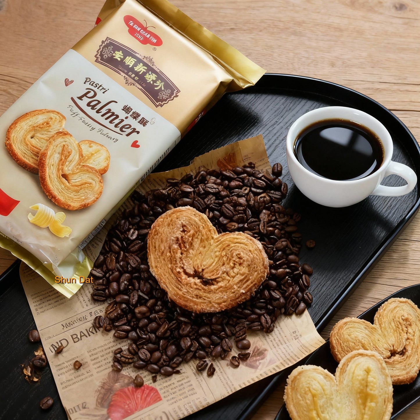 Ta Sin Guan Tin Classic Palmier Buttery Crispy Butterfly Pastry