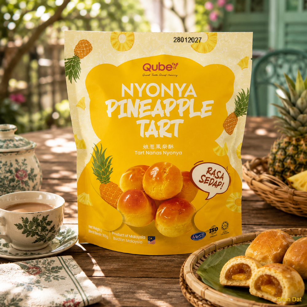 Qube Nyonya Pineapple Tart and Product
