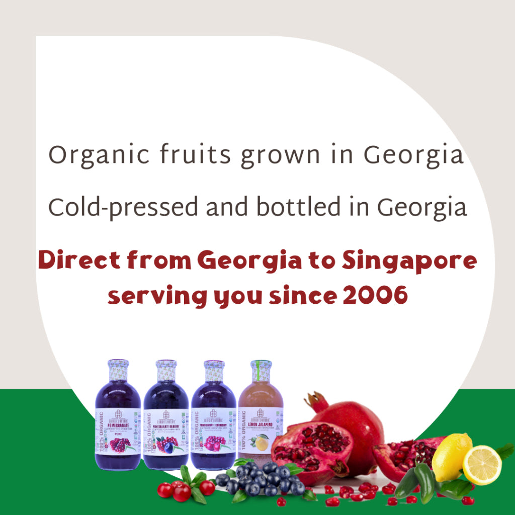 Georgia's Natural Pomegranate Bilberry Juice (100% Pure & Organic)
