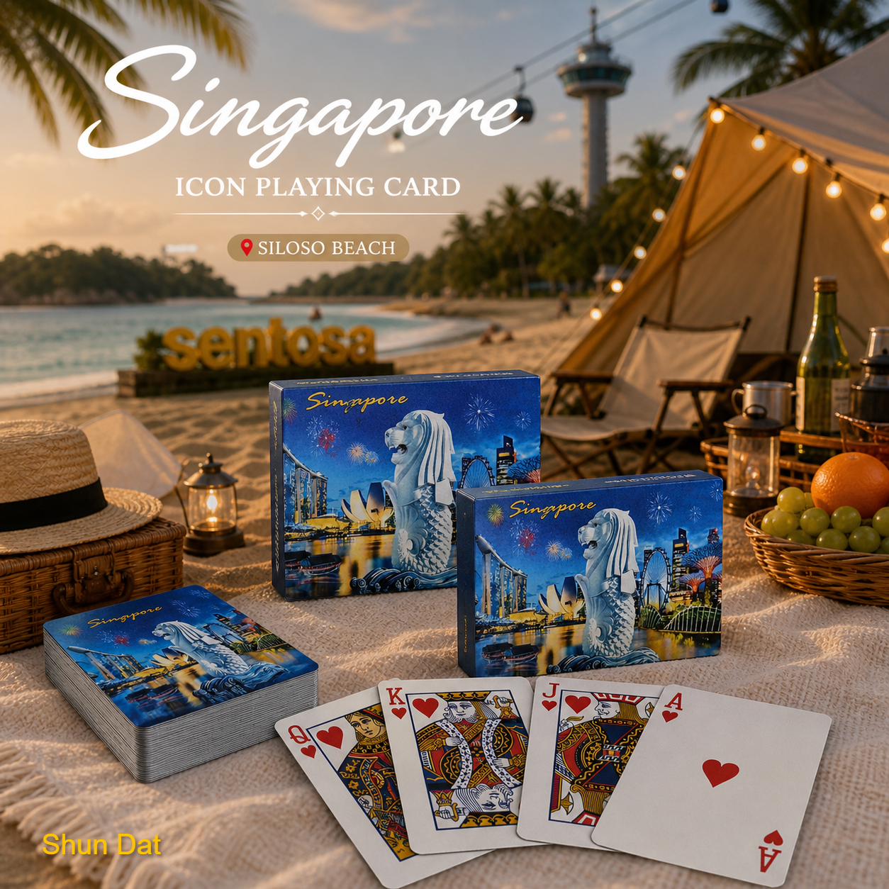 Singapore Icon Souvenir Playing Cards (Gold/Classic Edition)