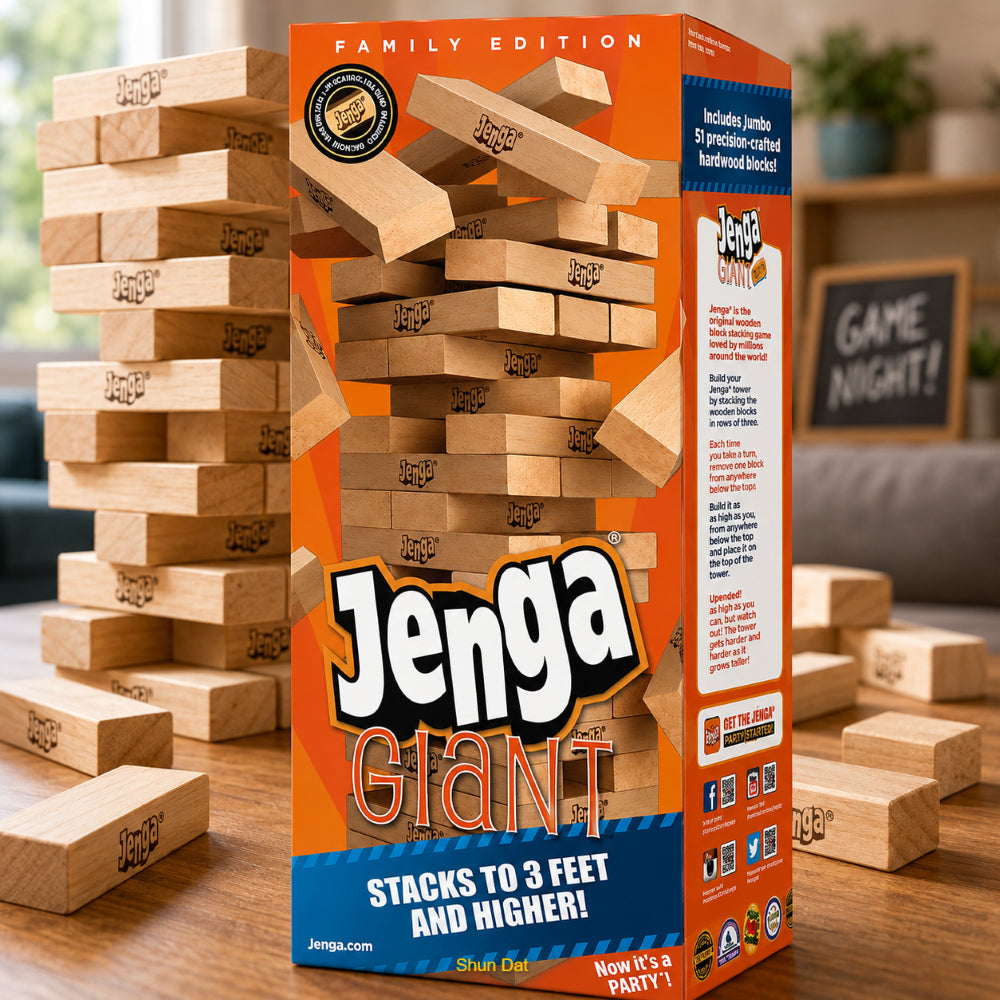 Childhood Toy Jenga Giant Wooden Stacking Blocks