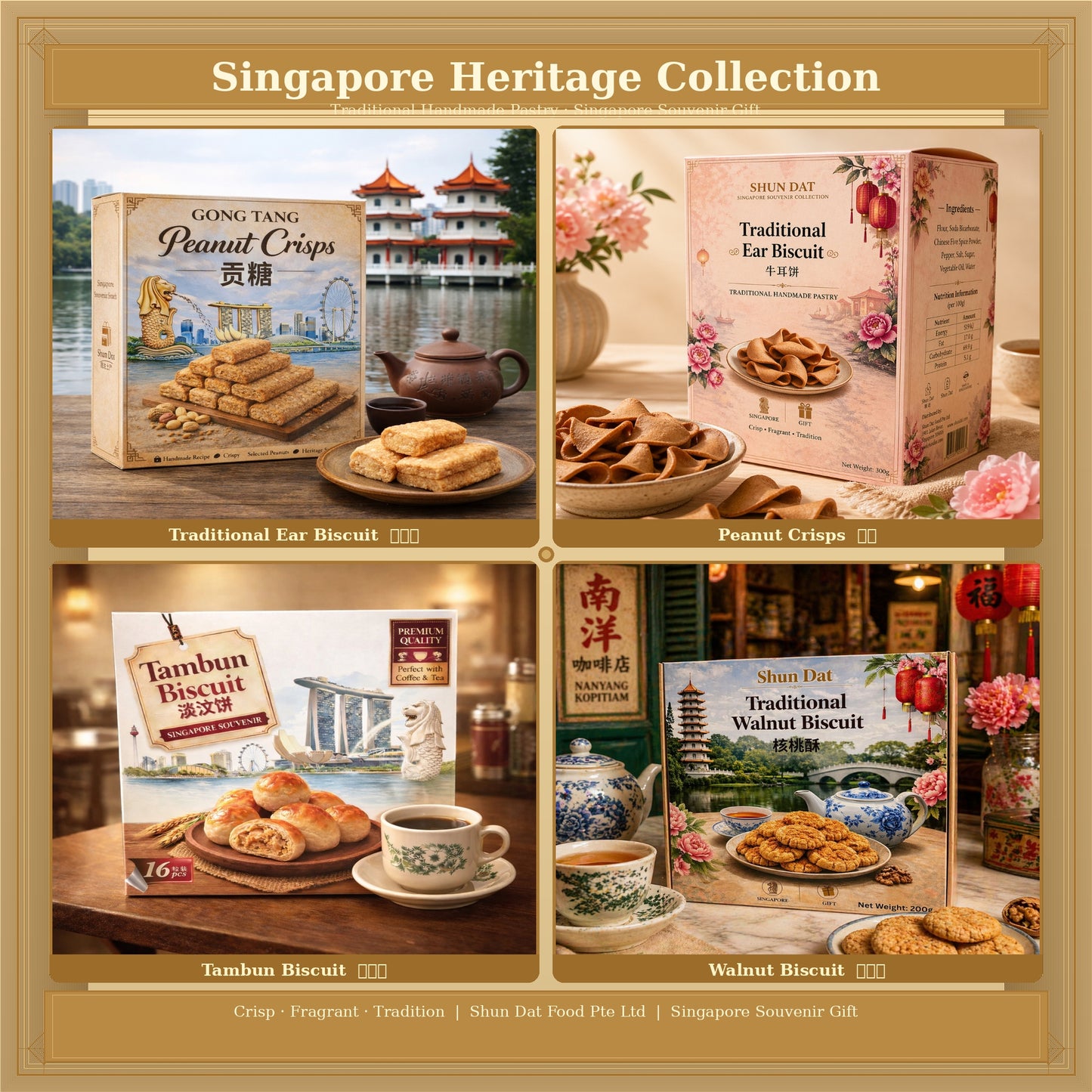 Traditional Ear Biscuit Singapore Souvenir Collection