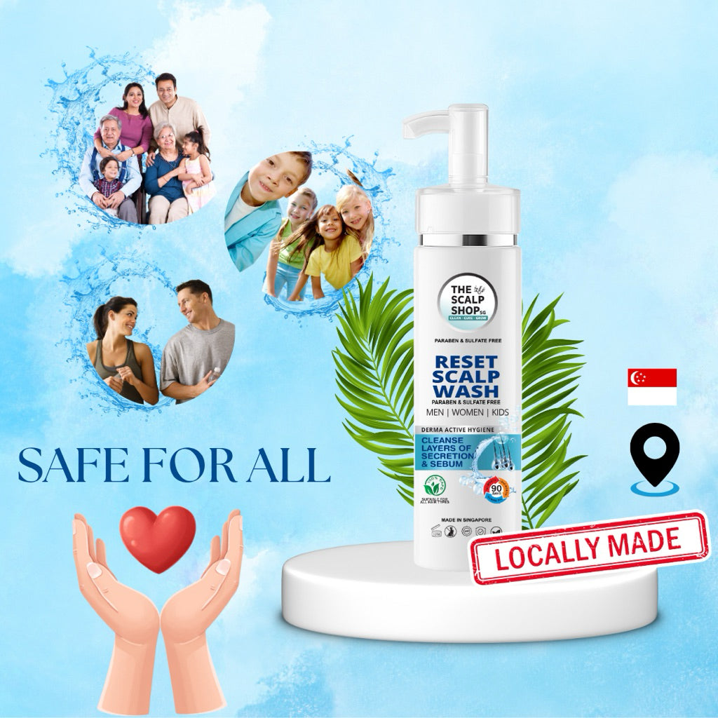 Hair Grow Scalp Wash All in one Shampoo 150ml Made In Singapore