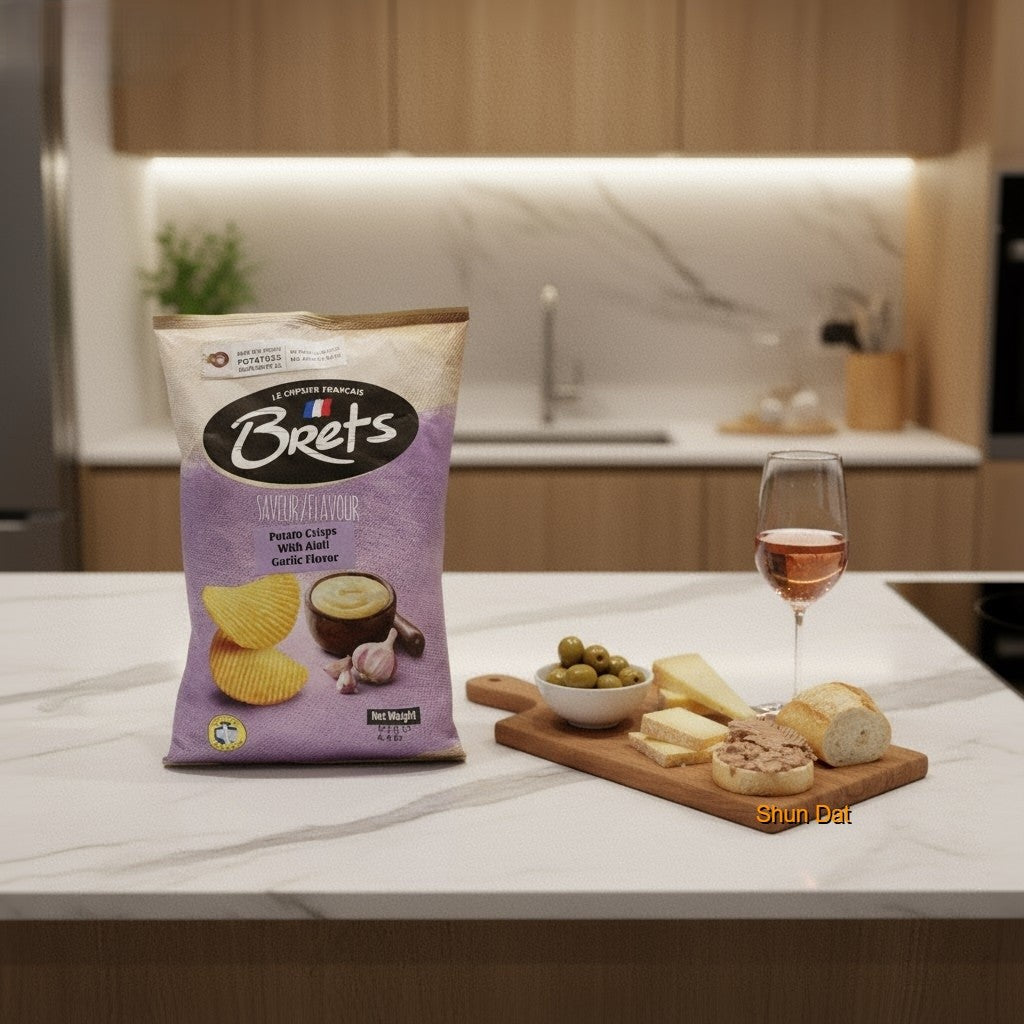 Brets Potato Crisps With Aioli (Garlic Flavour)