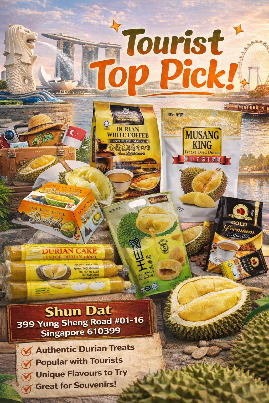 Discover heritage snacks and traditional food souvenirs in Singapore. Hidden Gem In Jurong! Shun Dat curates classic biscuits and local flavours loved by generations and tourists