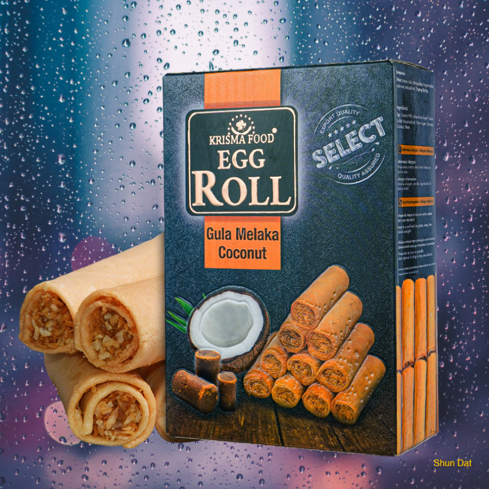 Guan Heong Chicken Floss Square Egg Roll and Product