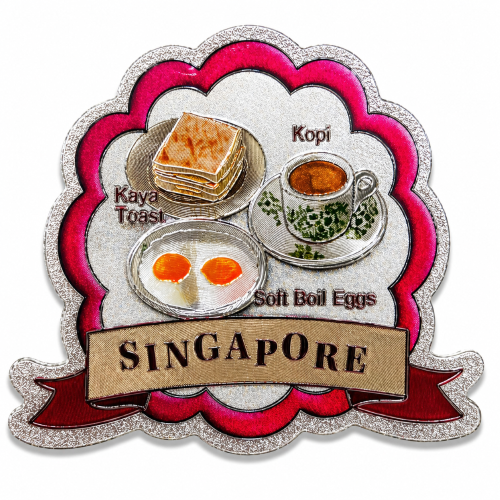 Singapore Food Feast Magnet – Iconic Local Delights Souvenir