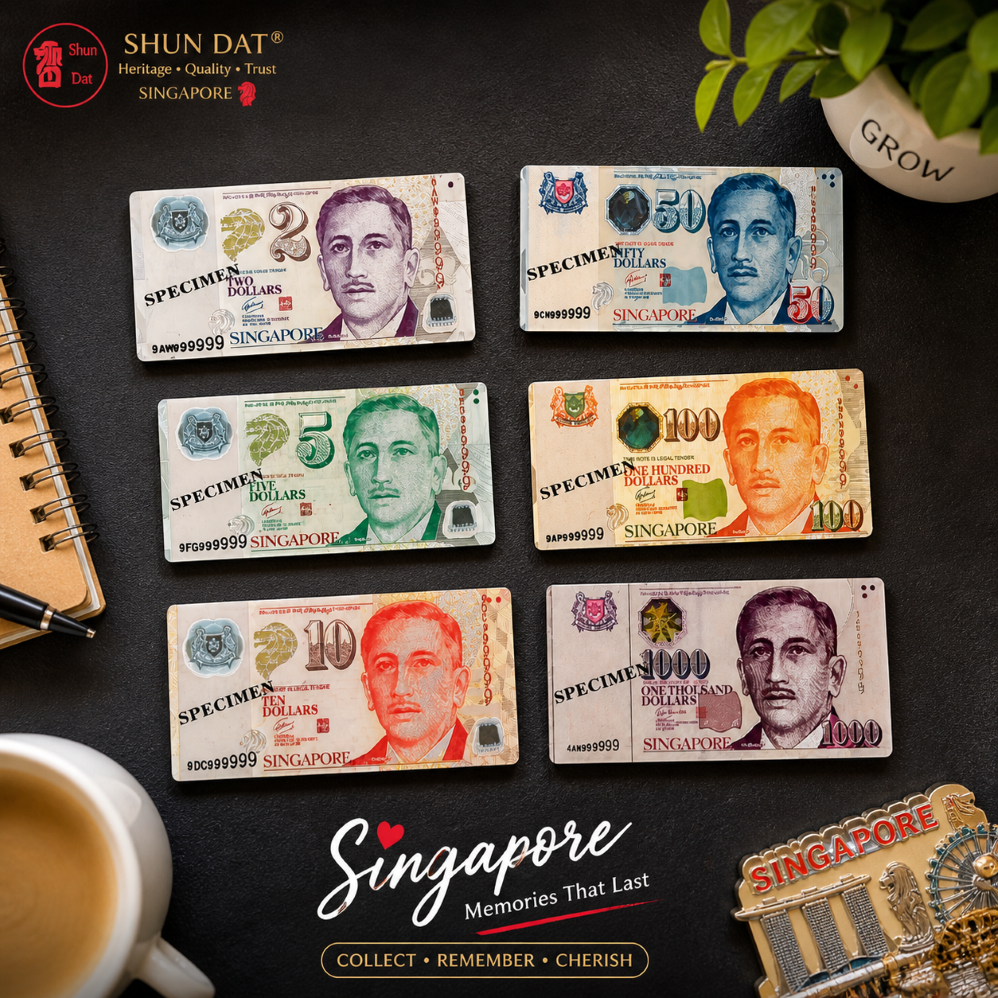 Singapore Banknote Fridge Magnet (SG Souvenir Gift /Office Notice Board Magnet)