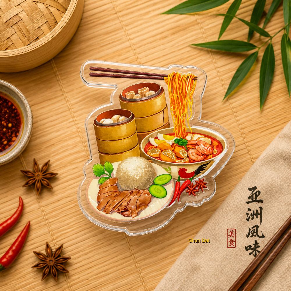 Acrylic Food Magnet Souvenir – Singapore Heritage Collection
