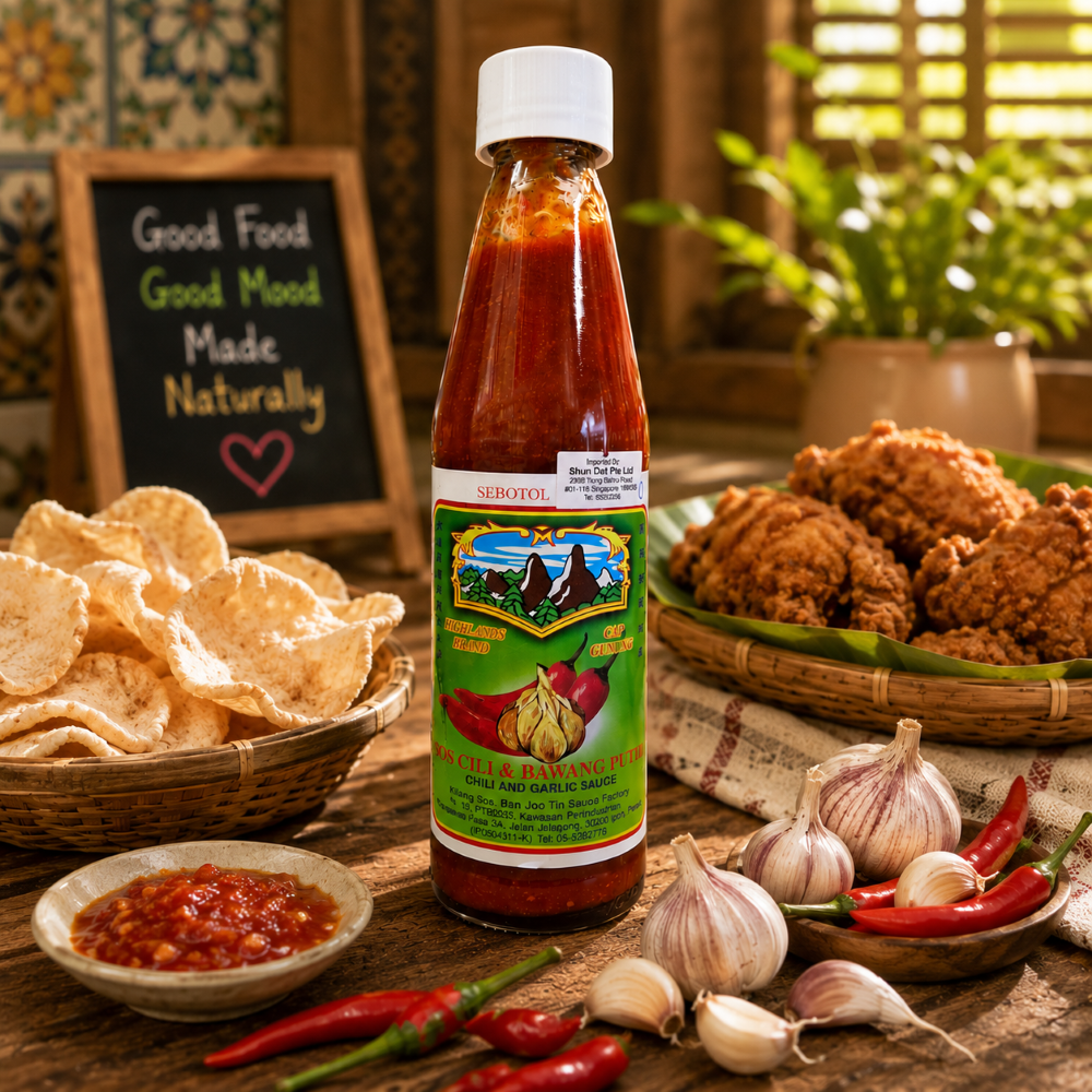 Ban Joo Tin Garlic Chilli Sauce and Product