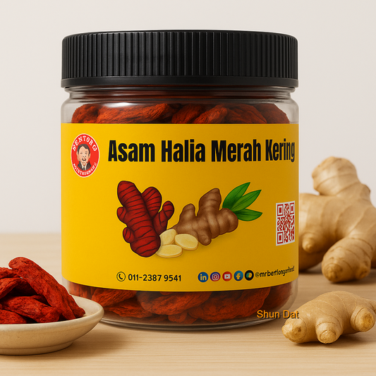 Asam Halia Merah Kering – Mr. Sotong 170g | Traditional Red Ginger Snack | Product of Malaysia