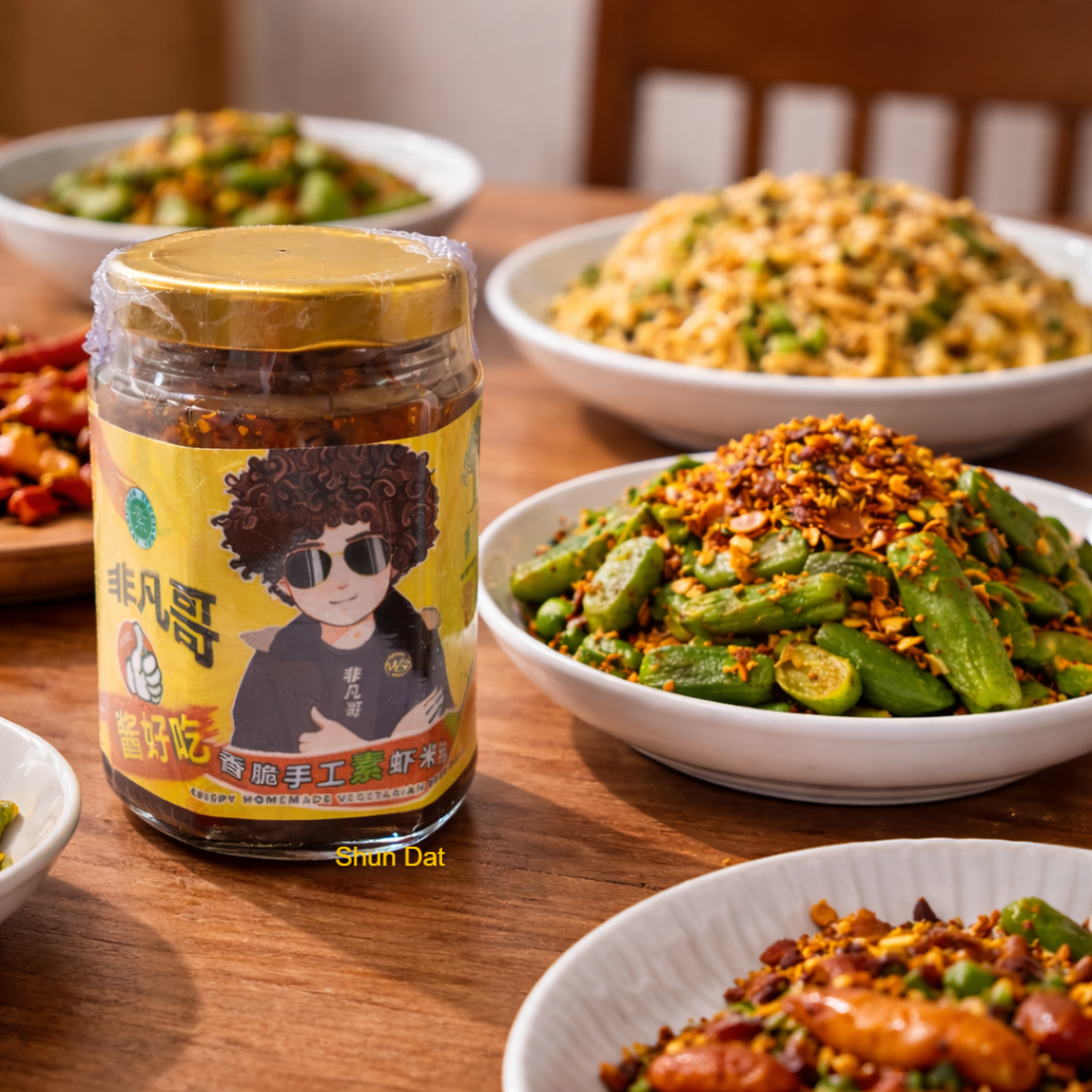 Crispy Homemade Vegetarian Dried Shrimp (Mild Spicy)