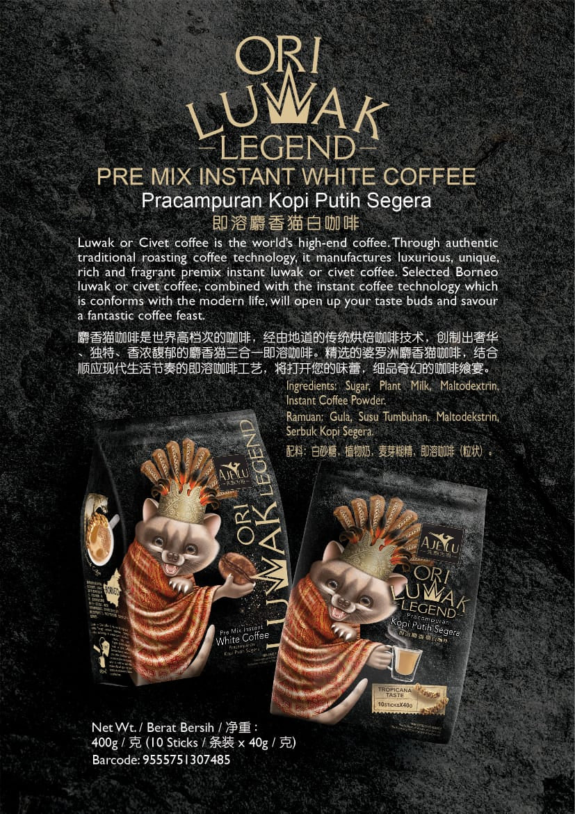 Black Coffee / White Coffee ( Ajelu Luwak Legend Coffee ) and Products