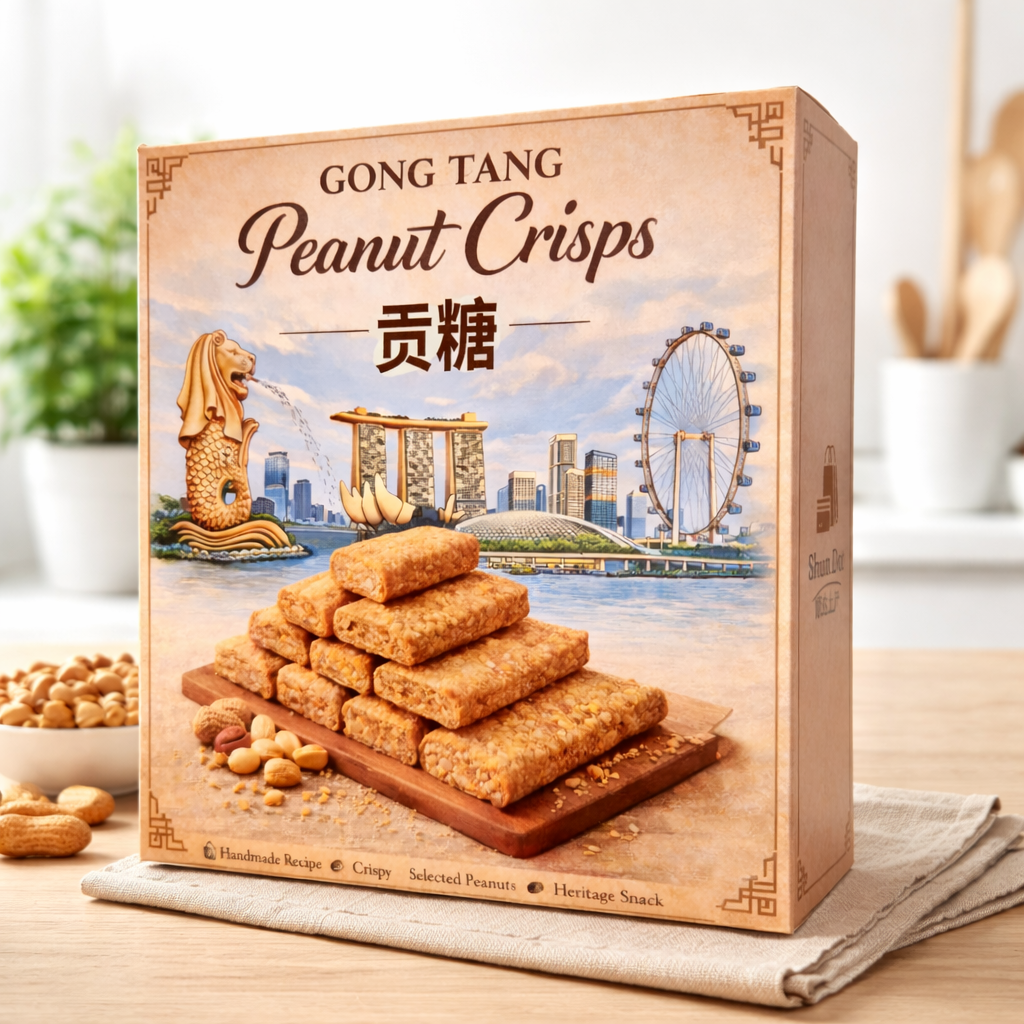 Gong Tang Peanut Crisps (Singapore Souvenir Snack/Tourist Souvenir/Gift)