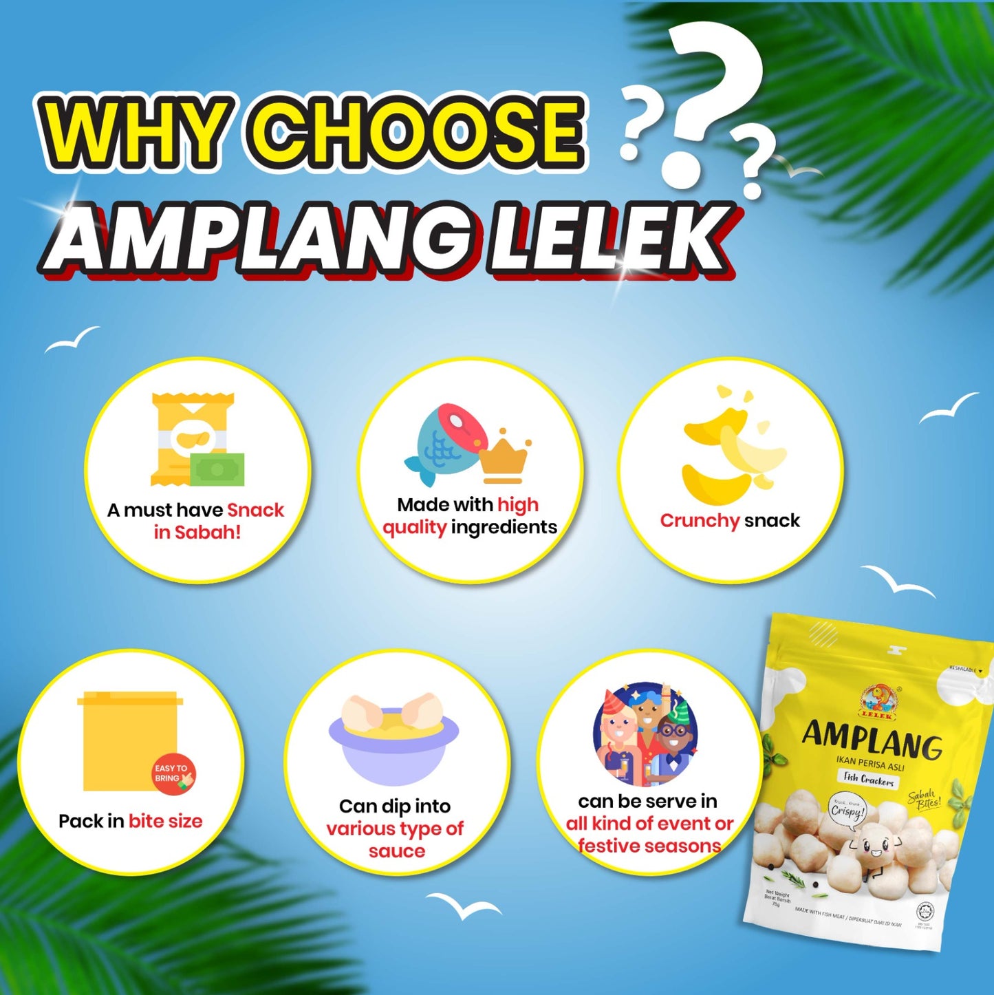 Fish Ball Cracker (Kerupuk Ikan Tengiri) Pagodamas and Products