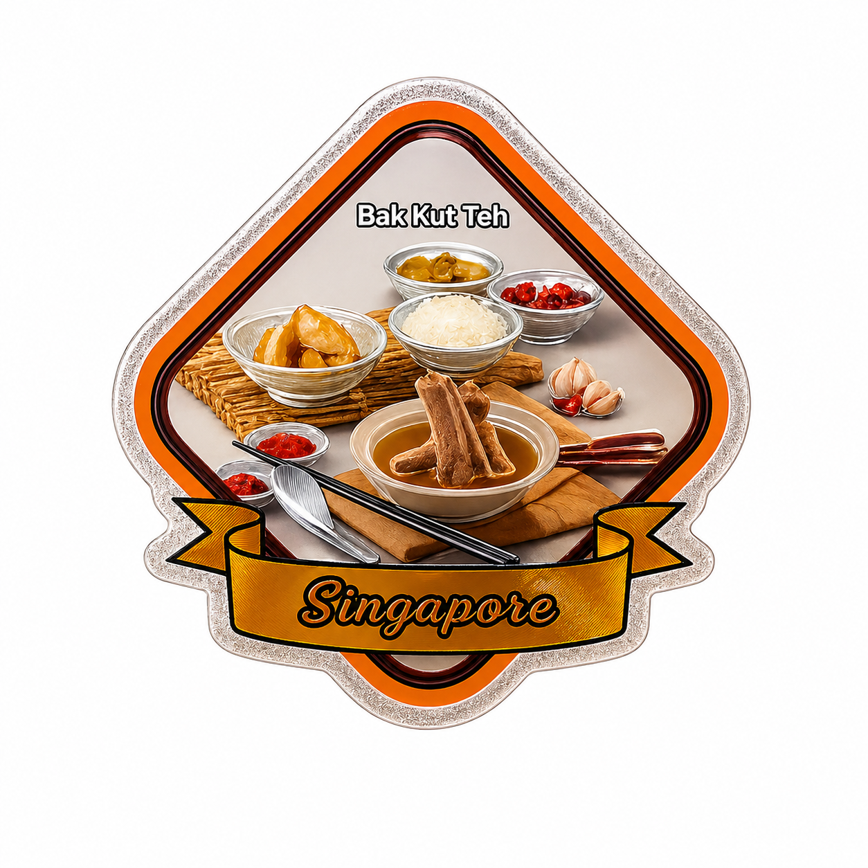 Singapore Food Feast Magnet – Iconic Local Delights Souvenir