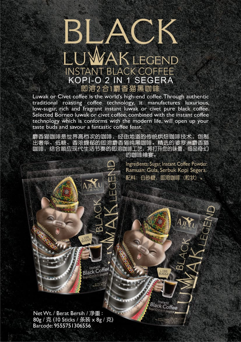 Black Coffee / White Coffee ( Ajelu Luwak Legend Coffee ) and Products