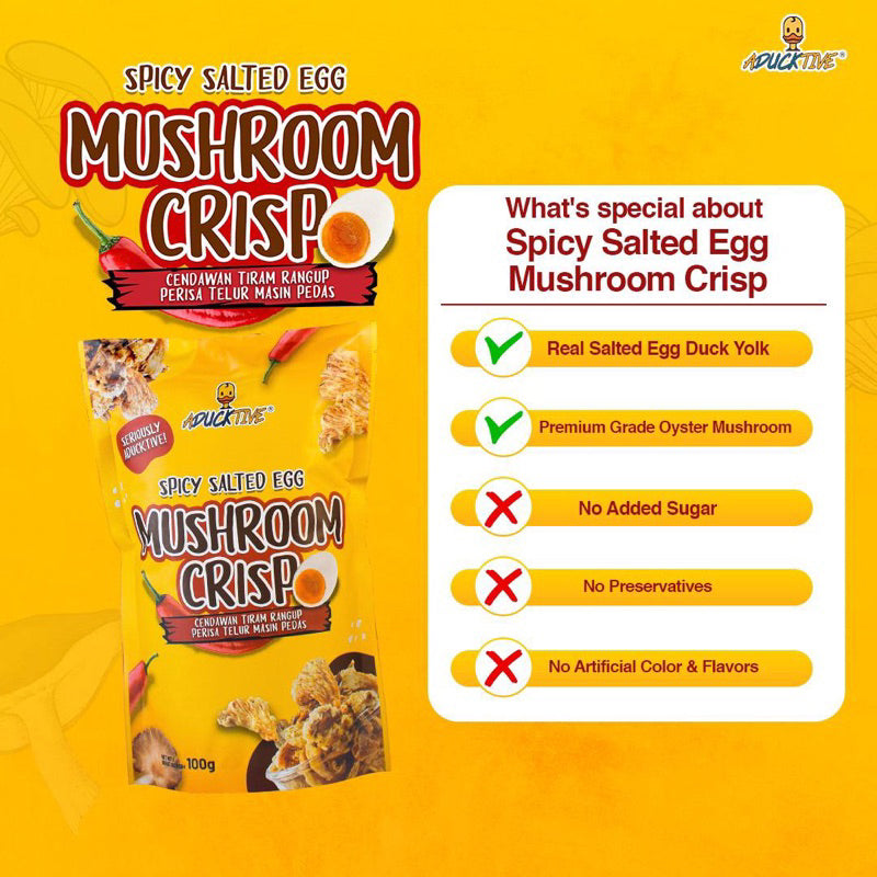 Aducktive Salted Egg Cornflakes/Mushroom Crisp and Products (Original/Spicy)