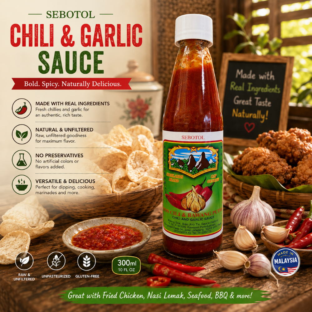 Ban Joo Tin Garlic Chilli Sauce and Product