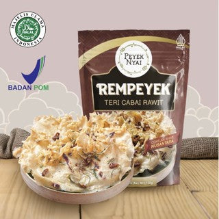 Premium Rempeyek with Anchovies and Products (Rempeyek Ikan Bilis Daun Kari)