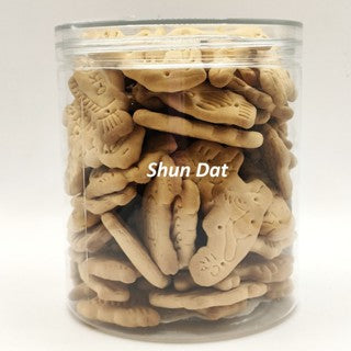 Traditional Childhood Coloured Prawn Snack and Product