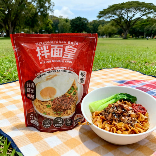 Chili Shrimp Pan Mee  (Mixing Noodle King)