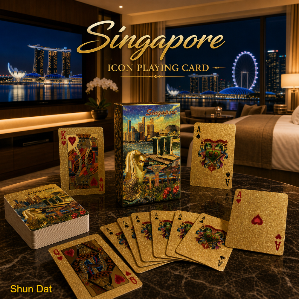 Singapore Icon Souvenir Playing Cards (Gold/Classic Edition)