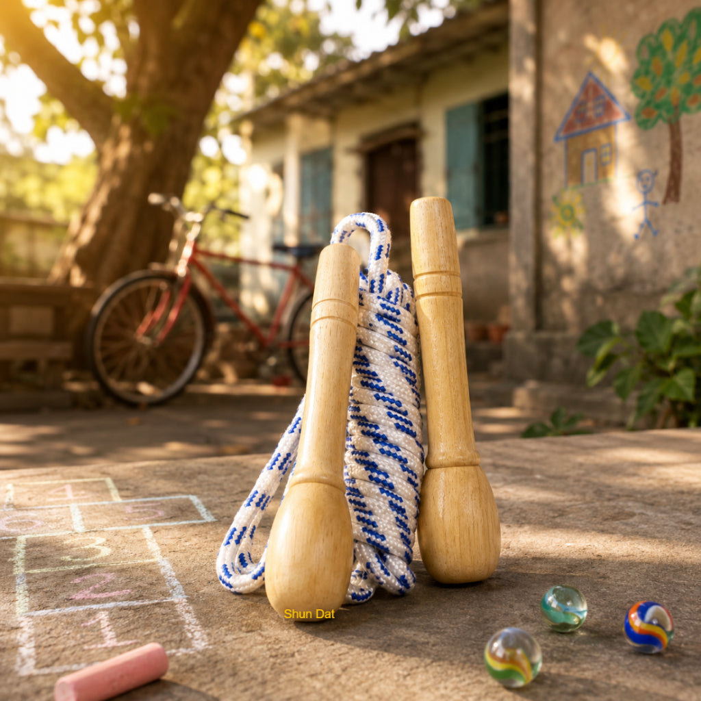 Childhood Toy Wooden Skipping Rope