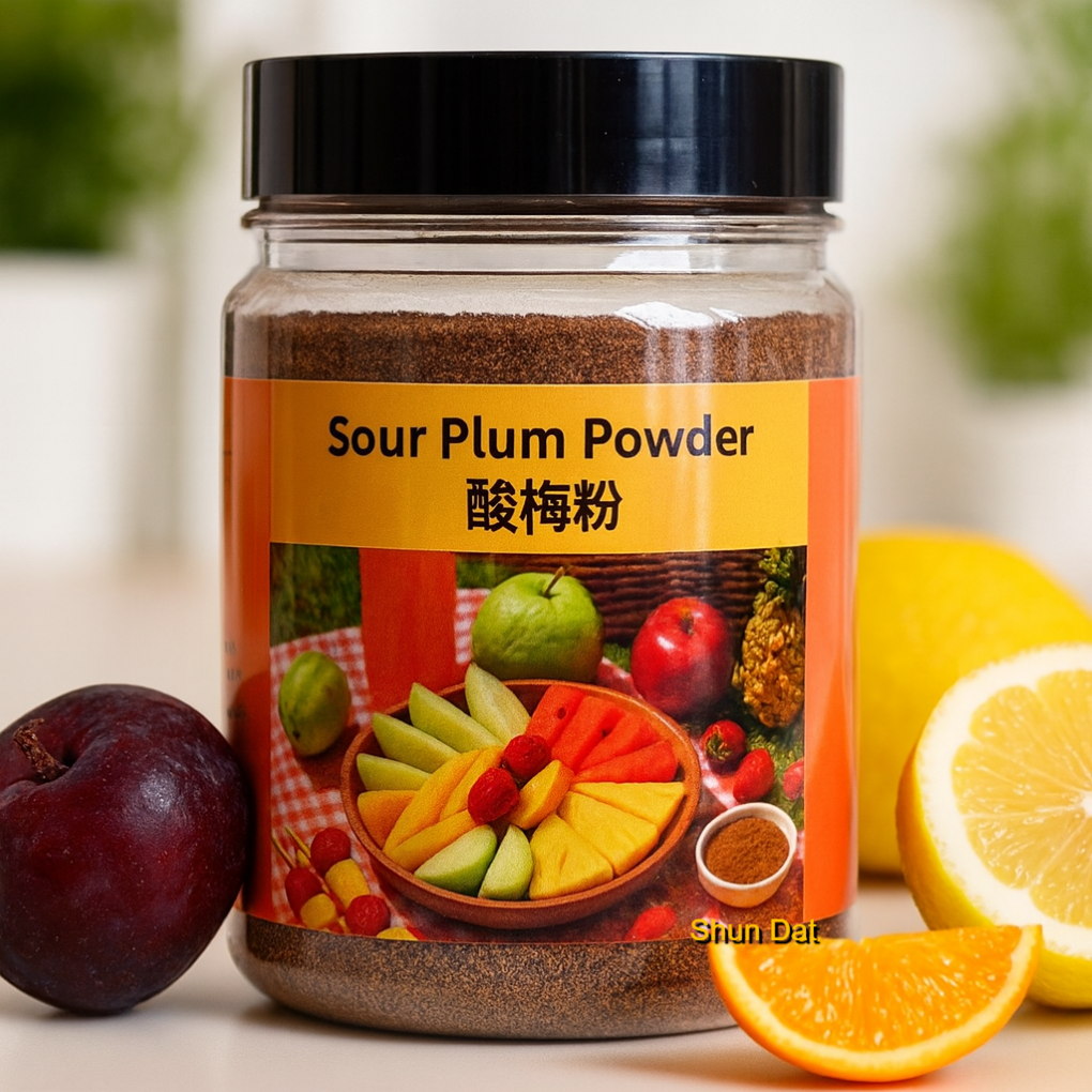 Shun Dat Sour Plum Powder 160g | Tangy Fruit Seasoning | Plum Powder for Fruits & Drinks