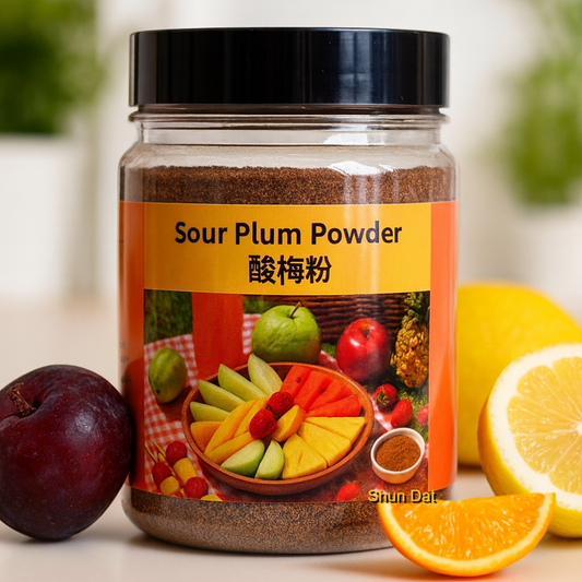 Shun Dat Sour Plum Powder 160g | Tangy Fruit Seasoning | Plum Powder for Fruits & Drinks