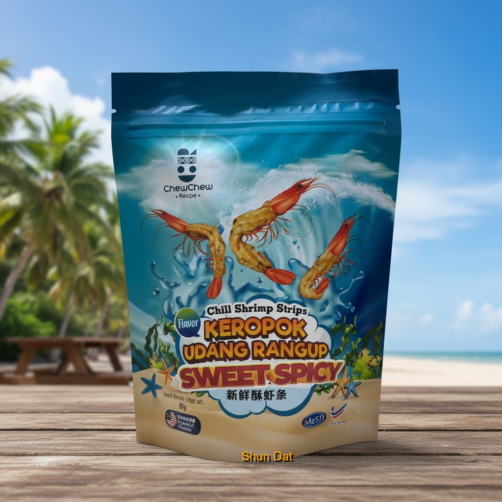Prawn Cracker Seaweed/Chew Chew Shrimp Strips Seaweed and Product