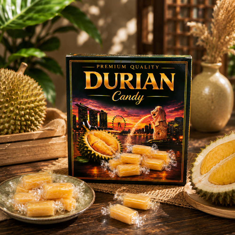 Premium Singapore Souvenir Durian Soft Candy (Singapore Tourist Edition)