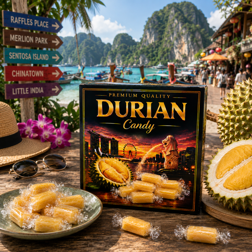 Premium Singapore Souvenir Durian Soft Candy (Singapore Tourist Edition)