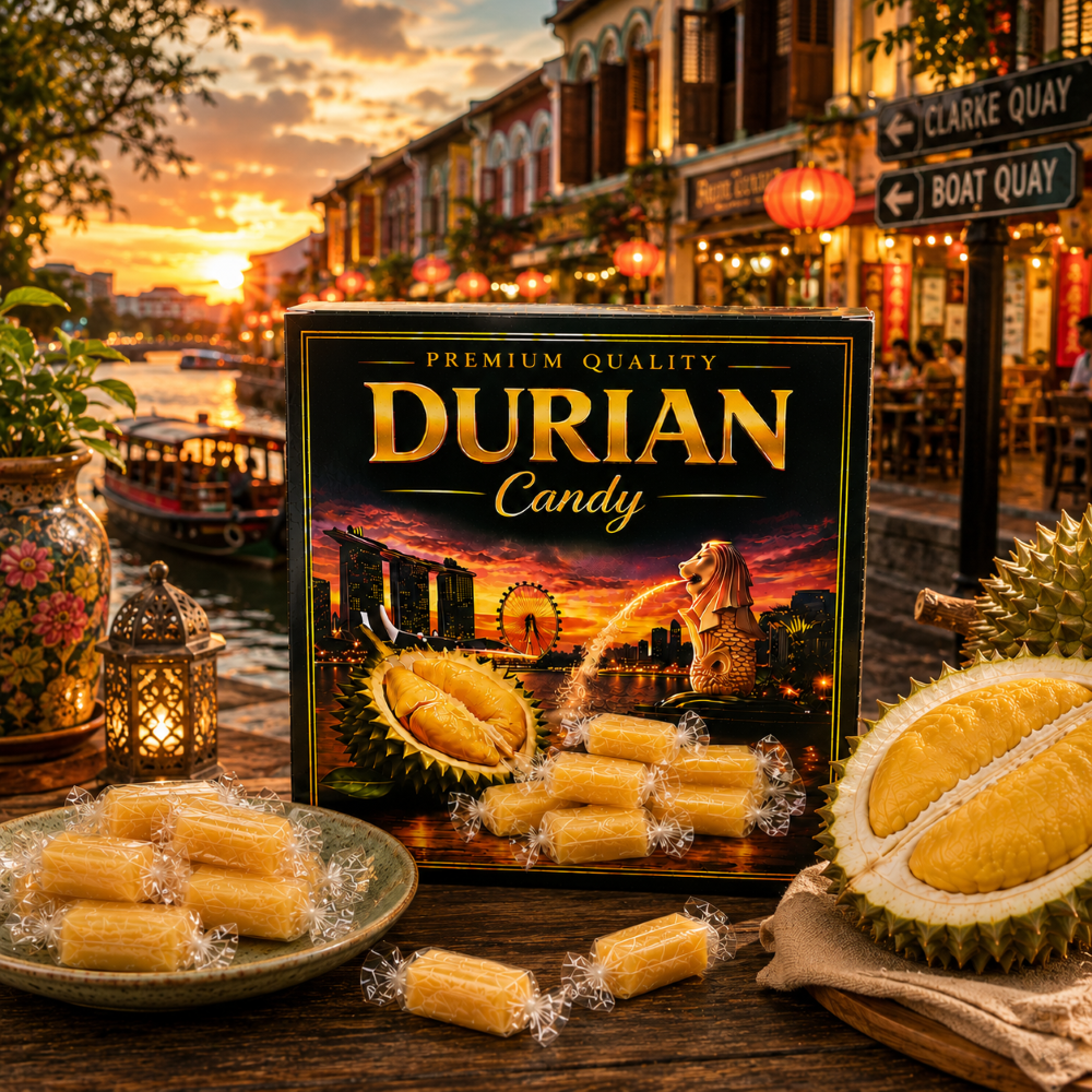 Premium Singapore Souvenir Durian Soft Candy (Singapore Tourist Edition)