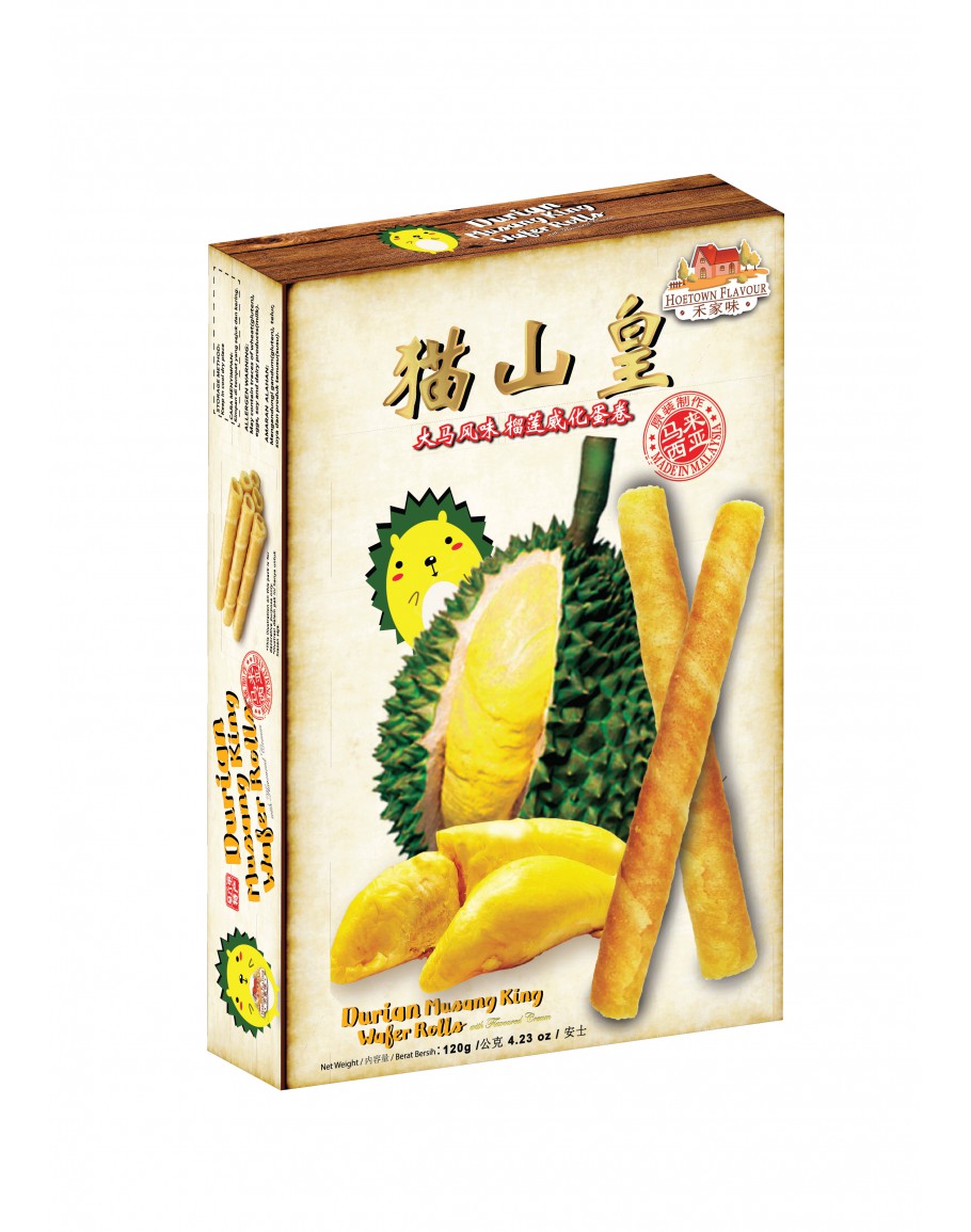 Durian Musang King Wafer Rolls and Products