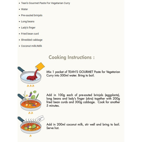 Tean's Gourmet Vegetarian Curry Paste