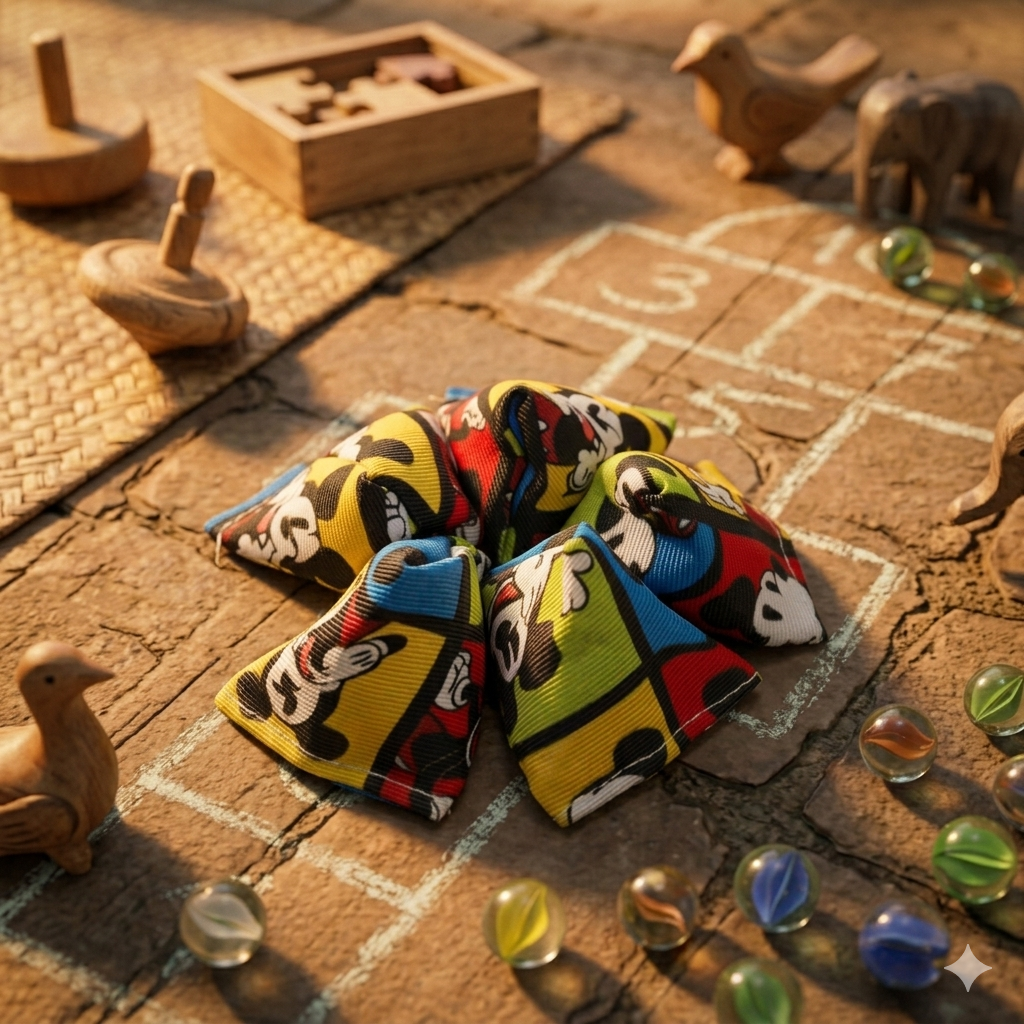 Traditional Childhood Toy Five Stones Game