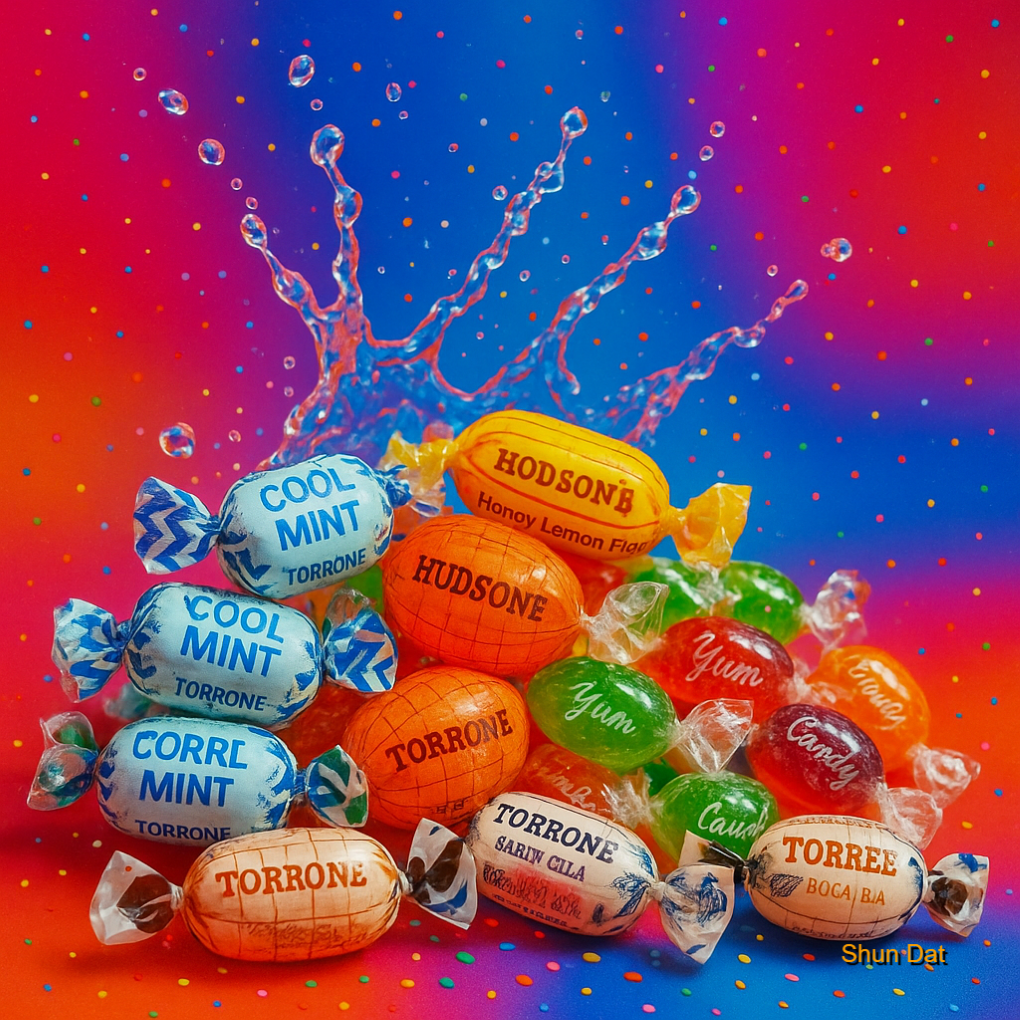 Torrone Assorted Flavour Candy -Top Orange/Union Mini Drop Candy/Barley Mint/ Chocolate Mint/Honey Lemon/Cool Mint