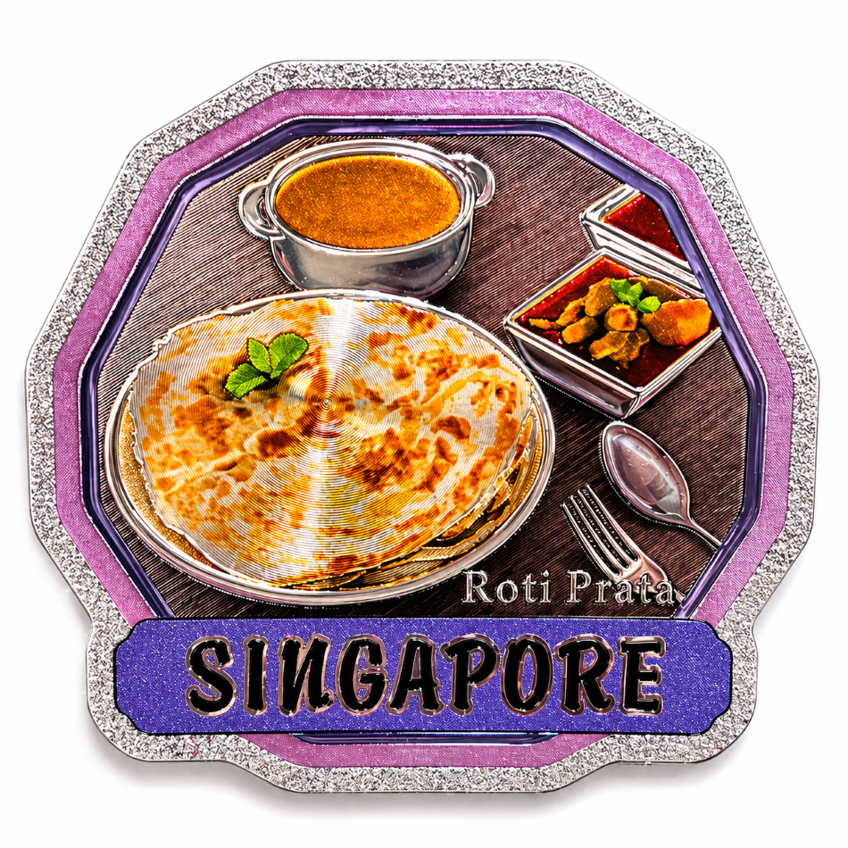 Singapore Food Feast Magnet – Iconic Local Delights Souvenir